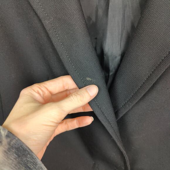 Carven Blazer Womens 38 FR Large US Black Avant‎ Garde Jacket Designer - Picture 3 of 11